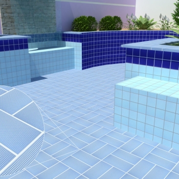 Imagem de Piso Cerâmico Azul Atlântico Acetinado | 12,5 x 26,1