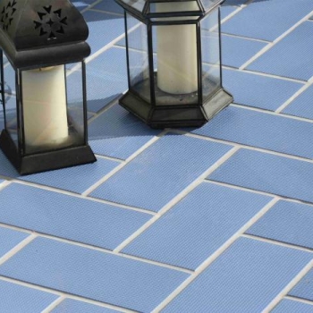 Imagem de Piso Cerâmico Azul Atlântico Acetinado | 12,5 x 26,1